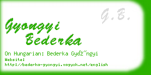 gyongyi bederka business card